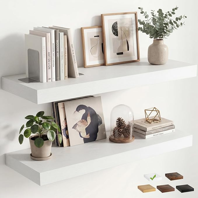 12 inch Deep Floating Shelves for Wall, 36 inch Wide Engineered Wood Wall
