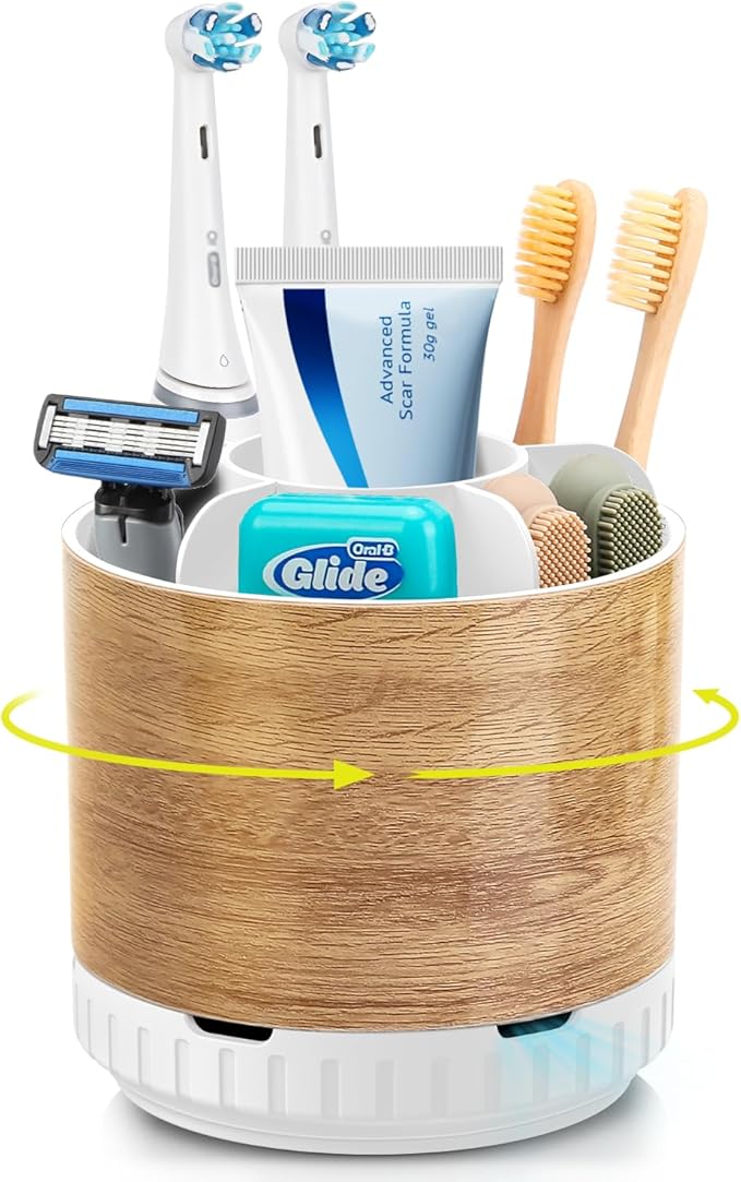 Wood Toothbrush Holders Organizers