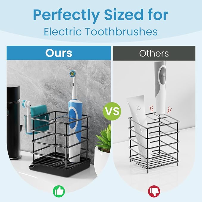 Toothbrush Holders for Bathrooms, Stainless Steel Toothbrush and Toothpaste