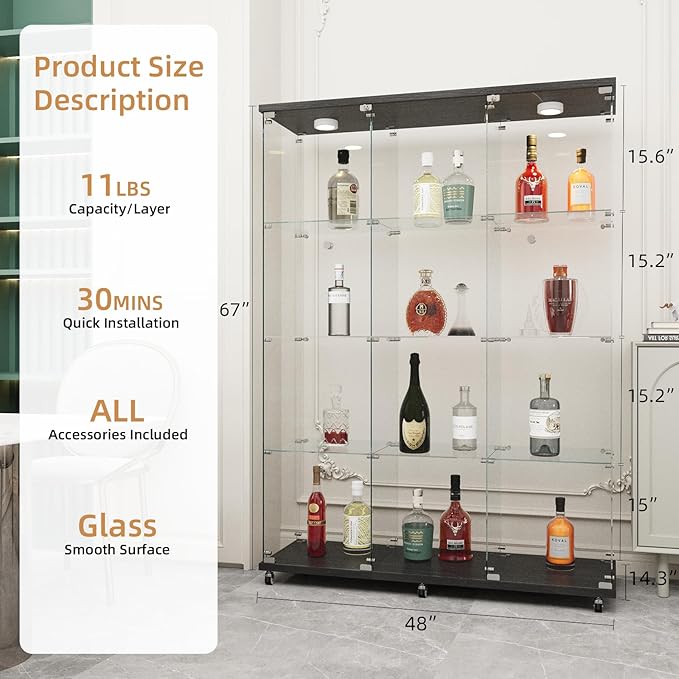 Beauty4U Glass Display Cabinet
