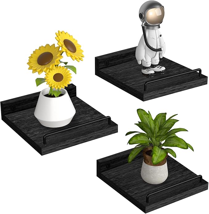 RYOFOBETTO Small Floating Shelf, 6 X 6 Inches Farmhouse Wall Shelves