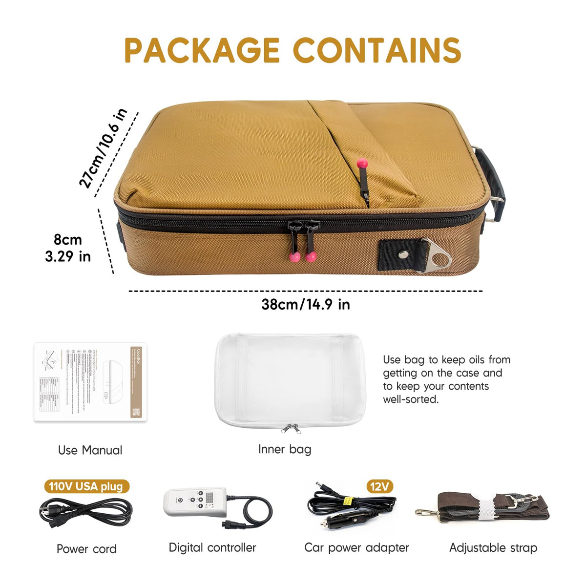 Goodtar Portable Hot Stones Warmer Set Spa Salon Massage Digital Electric Heater Without Stones
