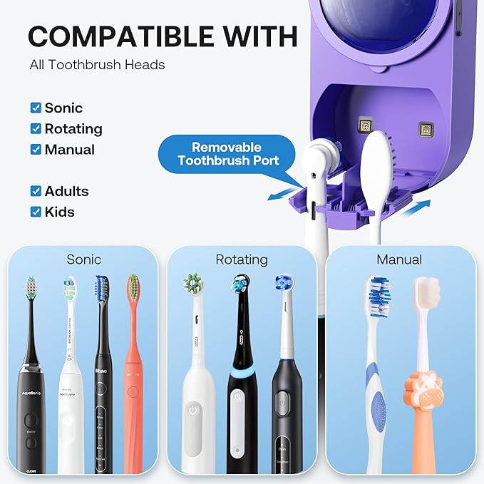Bitvae Tooth Brush Holder for Bathroom, Infrared Sensing Toothbrush Cleaner