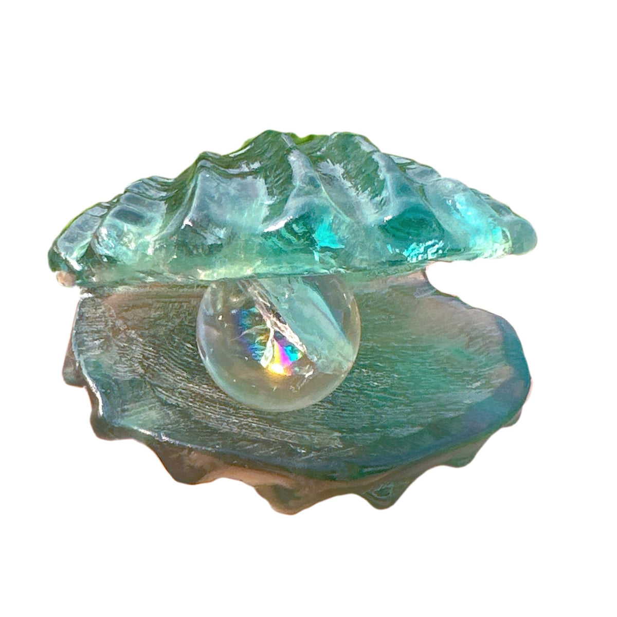 Natural Crystals Shell,Mineral Specimen,Fluorite Shell,Home Decoration,Crystal Carving,Reiki Healing,Crystal Gifts (Fluorite Shell + Clear Quartz Ball)