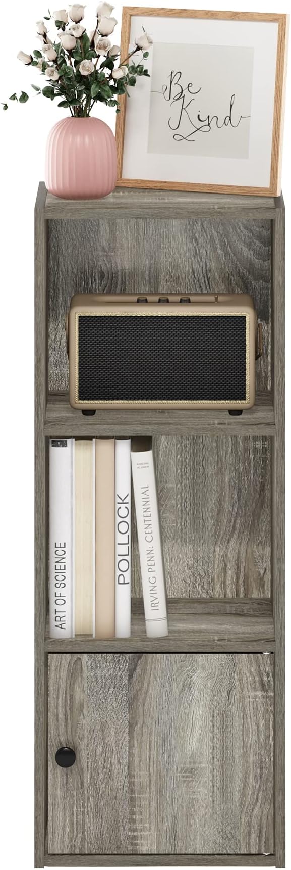 Furinno LUDER Book Shelf, 3-Tier Modern Bookshelf, Bookcase