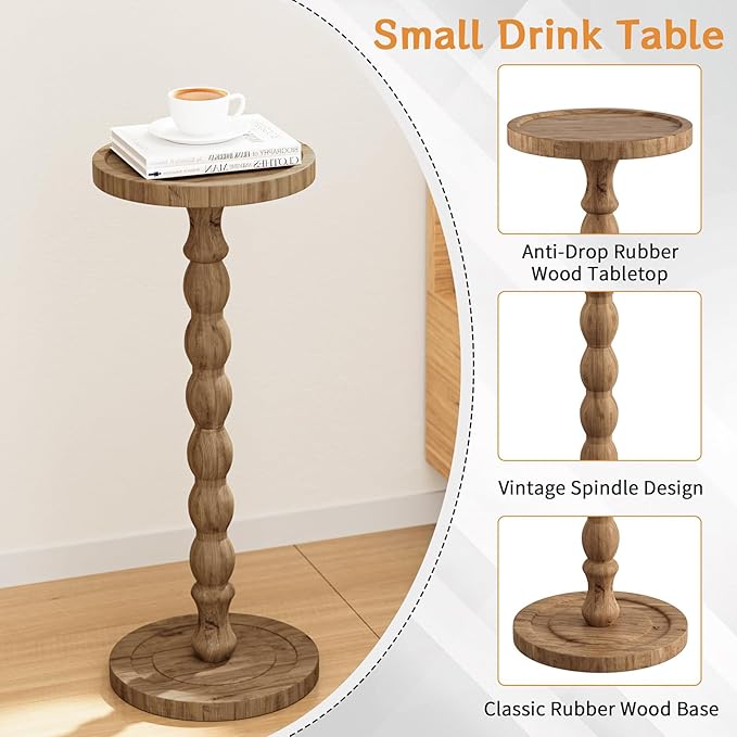 Small Side Table, Rubberwood‌ Drink Table