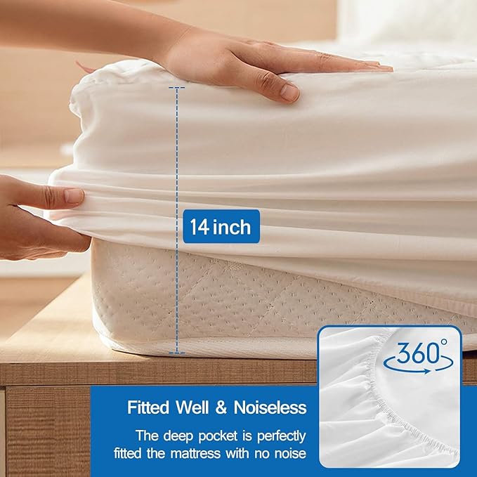 RV Short Queen Mattress Pad Waterproof Protector, Short Queen Mattress Topper