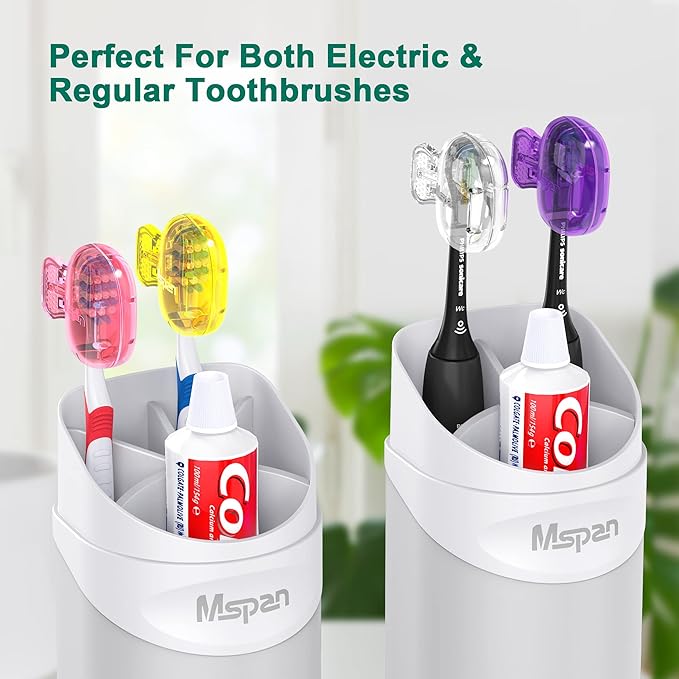 Mspan Toothbrush Head Cover Cap: Tooth Brush Protector Clip Compatible