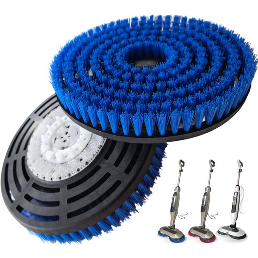 Steam Mop Pads Replacement Brush Head for Shark Steam and Scrub Mop S7000/S7001/S8201/s7201 Series Brush Heads with Nylon Bristles, Deep Clean Hardwood & Tile Floors Grout, Scratch-Free Polish(blue)