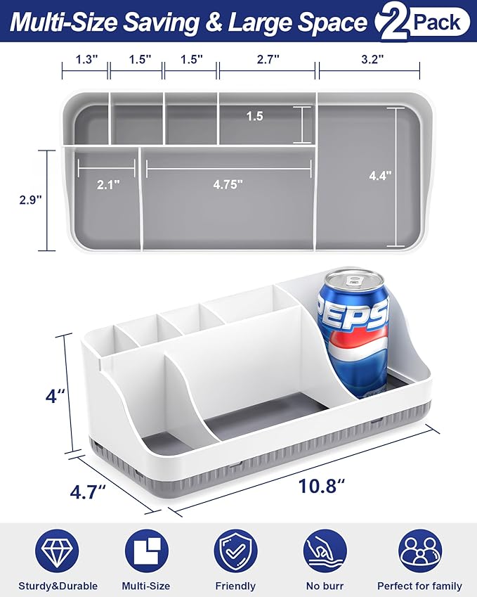 Bathroom Counter Organizer and Storage, 7 Slots Detachable Toothbrush Holders