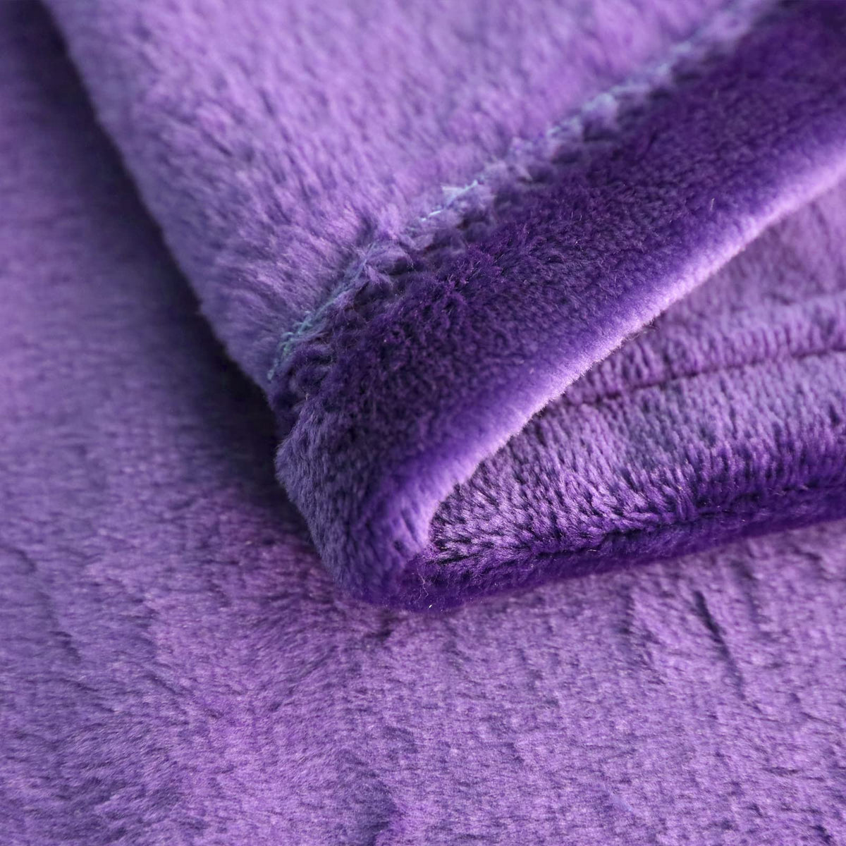 SOCHOW Flannel Fleece Blanket Twin Size, All Season Lightweight Super Soft Cozy Blanket for Bed or Couch, Purple 60inch X80''