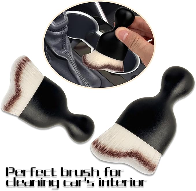 Car Interior Dust Brush, Auto Detailing Brush, Soft Bristles Car Cleaning