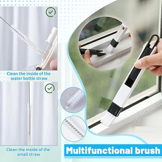 16Pcs Crevice Cleaning Brush Set, Hard Bristle Scrub Brushes Tools