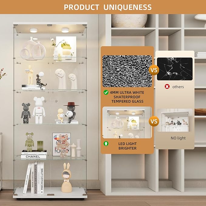 Beauty4U Glass Display Cabinet