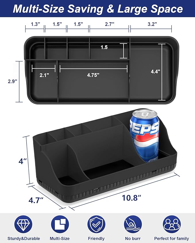 Bathroom Counter Organizer and Storage, 7 Slots Detachable Toothbrush Holders