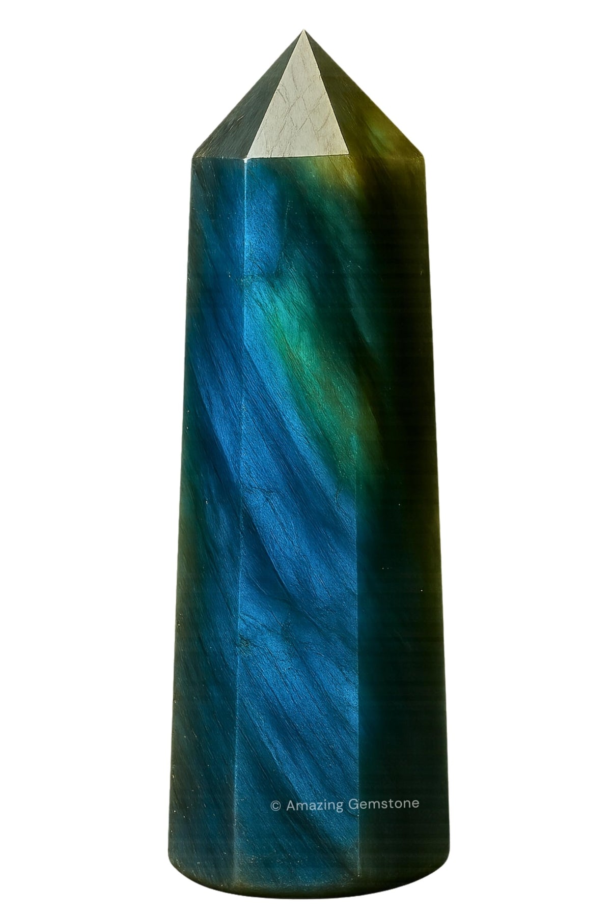 Amazing Gemstone Labradorite Crystal Towers - Natural Healing Crystal Point Obelisk for Reiki Healing and Crystal Grid (2" to 3" INCH)