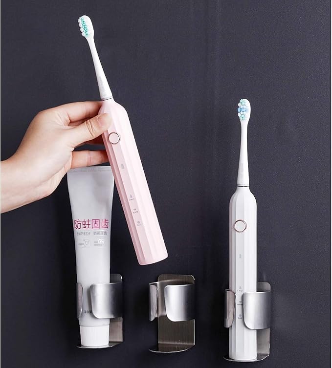 Electric Toothbrush Holder Wall Mount, 304 Stainless Steel Self-Adhesive