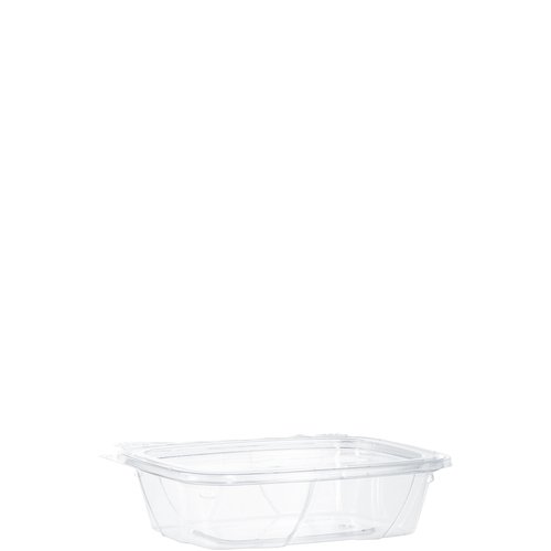 DART CH20TF 20 oz Tamper-Resistant Clear Hinged Container with Flat Lid(Pack of 200)