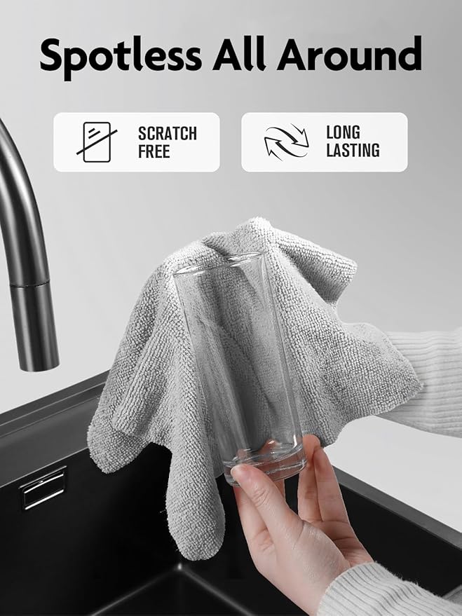 Fantasticlean Microfiber Cleaning Cloth Roll -90 Pack, Tear Away Microfiber