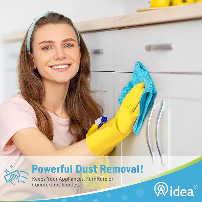 AIDEA Microfiber Cleaning Cloth-8PK, Soft Microfiber Towels