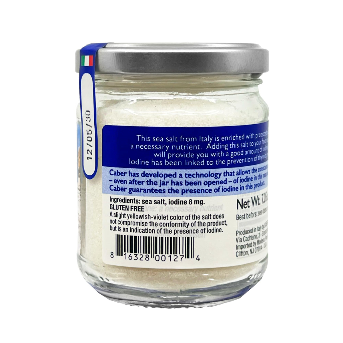 Sanniti Seasonello Fine Iodized Sea Salt, 7.05 oz – From The Sardanian Sea, Gluten-Free, With Protected Iodine, Great for All Your Dishes [Pack of 3]