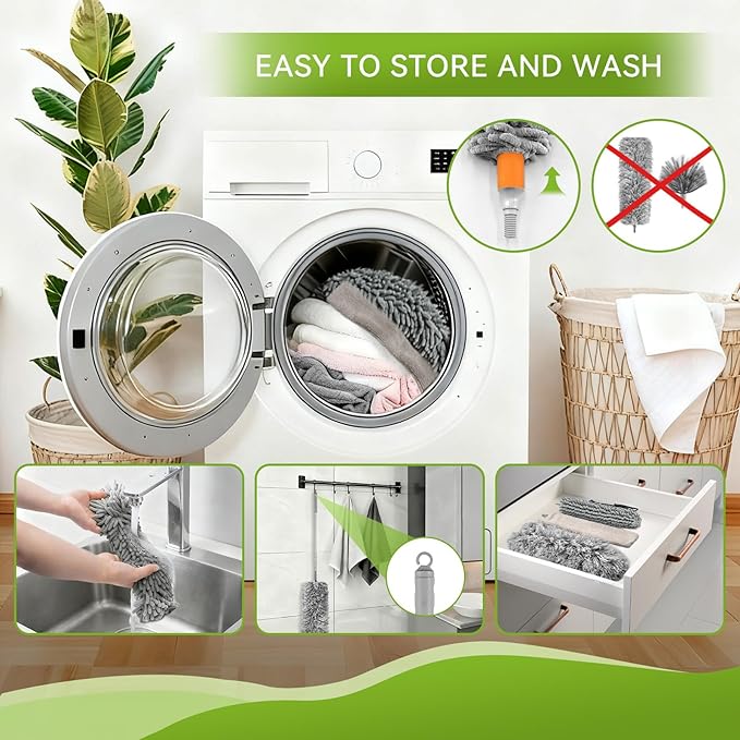 12-in-1 Professional Deep Cleaning System, 100-inch Extendable Duster