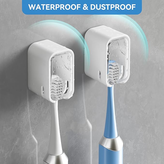 Toothbrush Holders for Bathroom【Innovation Single Slot Design】 2PCS Toothbrush