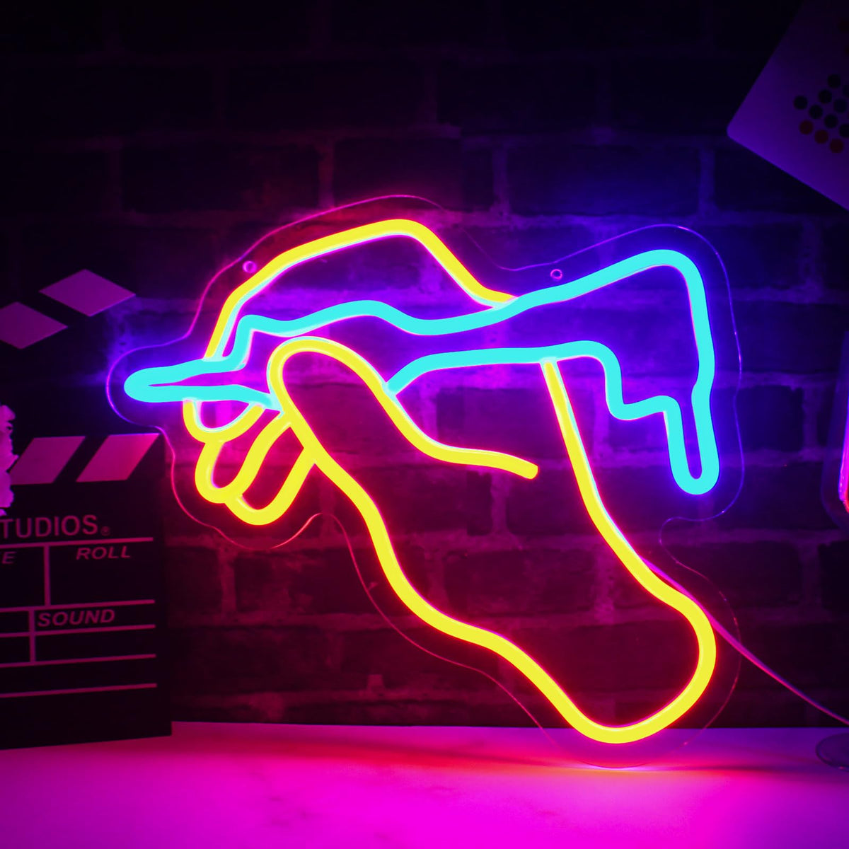 Tattoo Neon Sign Tattoo Neon Light LED Neon Sign for Tattoo Studio Wall Décor Dimmable LED Neon Light for Bar Restaurant Music Concert Man Cave Wall Art 14.4"×12.8"