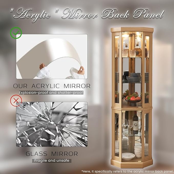 Anwick Corner Display Curio Cabinets