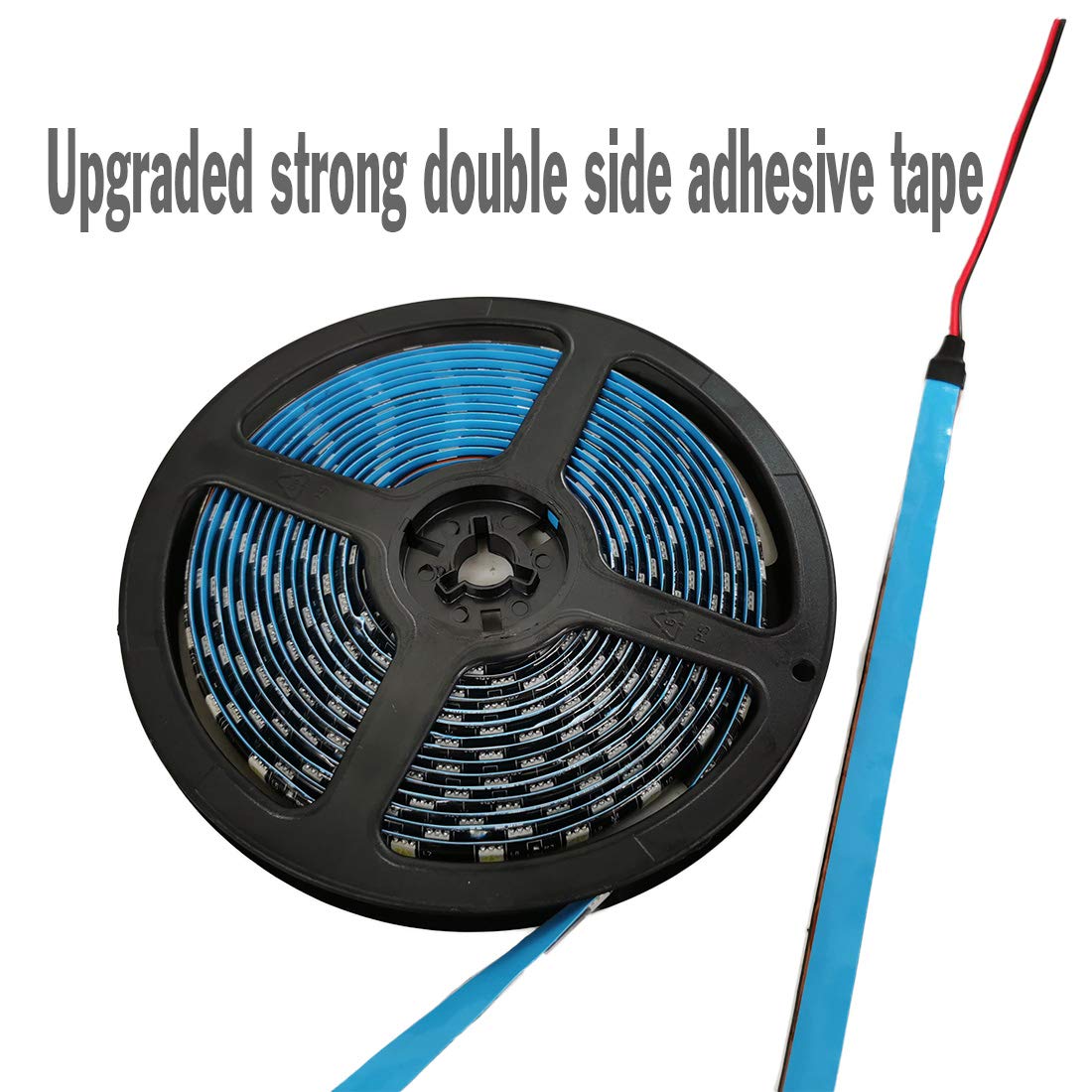 SOCAL-LED LIGHTING 5M 16.4ft Yellow Flexible LED Strip High Power Bright 300 SMD 5050 with Double Side Tape, IP65 Waterproof, Cuttable, Black PCB