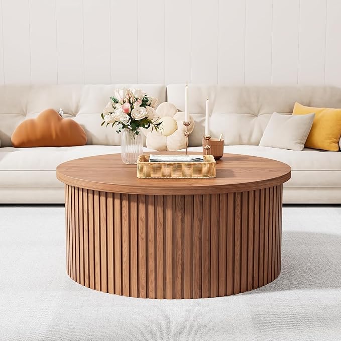 Fsbecl Fluted Lift Top Coffee Table