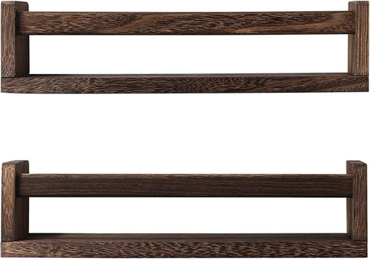 JORIKCHUO Nursery Book Shelves, Kitchen Spice Rack, or Rustic Wall Mounted