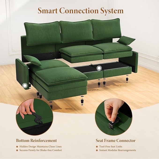 Vesgantti Large Modular Sectional Sofa, Big Comfy Cloud Couch