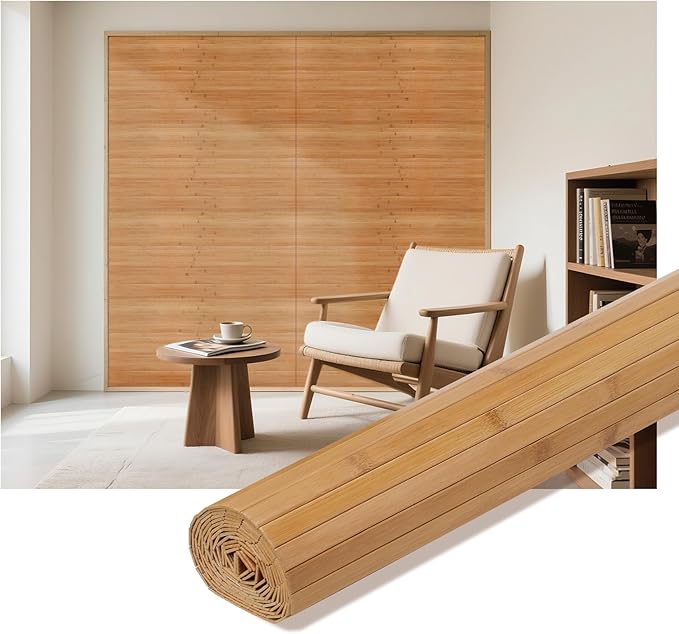 Natural Bamboo Wall Panel, Renewable Pole Wrap Bamboo Wainscoting Paneling