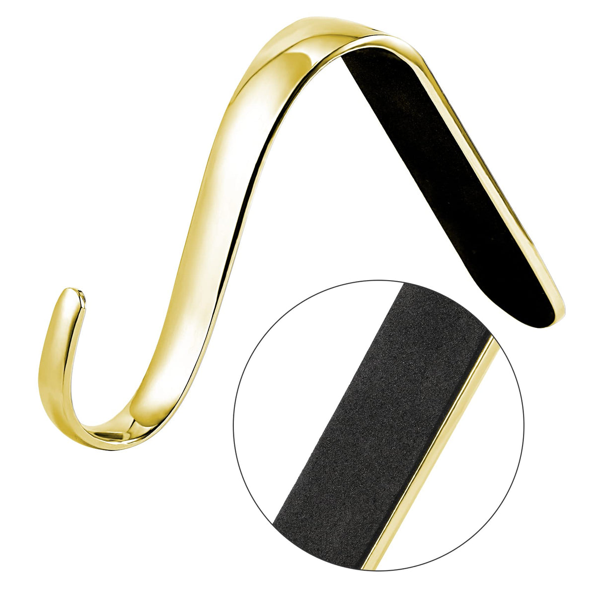 Sunshane 7 Pieces Christmas Stocking Holders Mantel Hanger Hooks Xmas Mantle Grips Set Safety Hang Stocking Clips for Christmas Party Decoration (Gold)