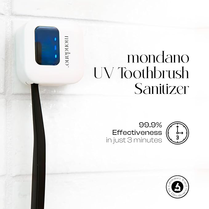 Mondano UV-C Toothbrush Sanitizer and Holder, Toothbrush Case