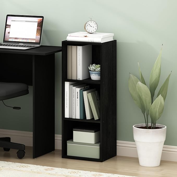 Furinno PASIR Book Shelf, 3-Tier Open Shelves Bookshelf,