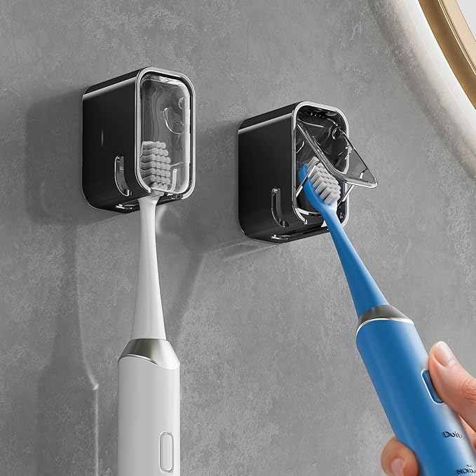 Toothbrush Holders for Bathroom【Innovation Single Slot Design】 2PCS Toothbrush