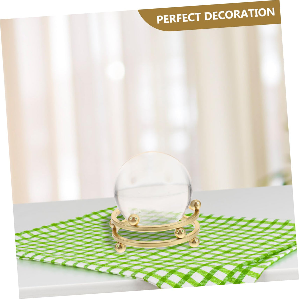JECOMPRIS Crystal Sphere Decoration with Stand Elegant Crystal Ball for Home and Office Desktop Ornament Design for