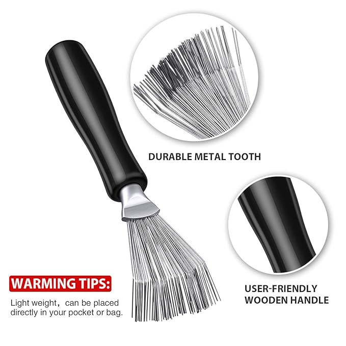 Boao 2 Pieces Hair Brush Cleaning Tool Comb Cleaner Brush Mini Comb Cleaning