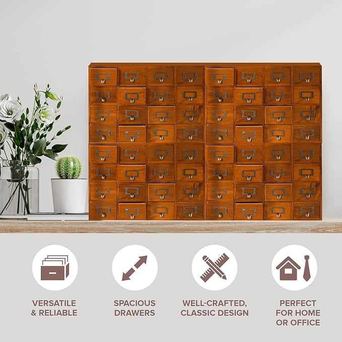 Huge Modular Stackable Against Wall 64-Drawer Apothecary Curio Cabinet Vintage