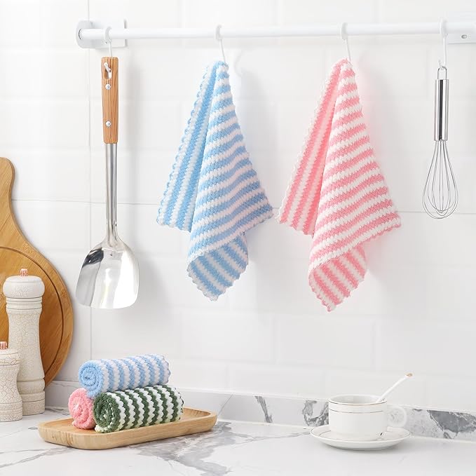 Homaxy 12 Pack Kitchen Dish Cloths, Ultra Soft and Absorbent Dish Towels