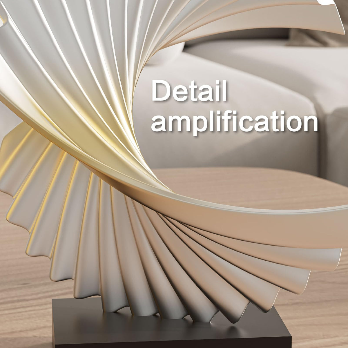 Paytonture Ocean Wave Sculpture - Modern Funky Abstract Statue, Resin Wave Sea Ornament for Home Office Desk Shelf Accents (Silver)