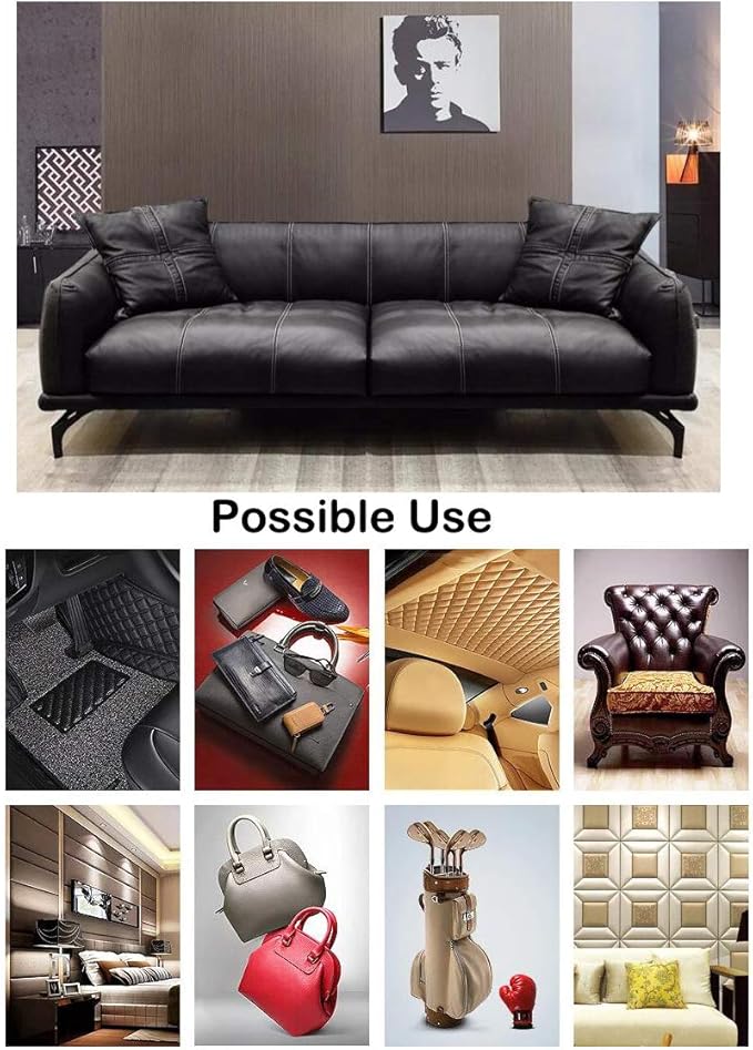 Wento Thick 3 Yard Faux Leather Fabric Soft Skin Grain PU Leather