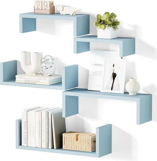 SRIWATANA Floating Shelves for Wall, Wall Shelves for Bathroom, Living Room