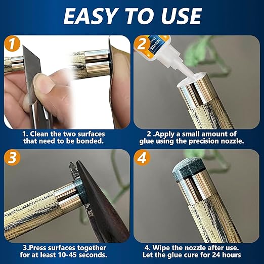 Pool Cue Tip Glue 100g, Quick Dry Billiard Cue Tip Glue