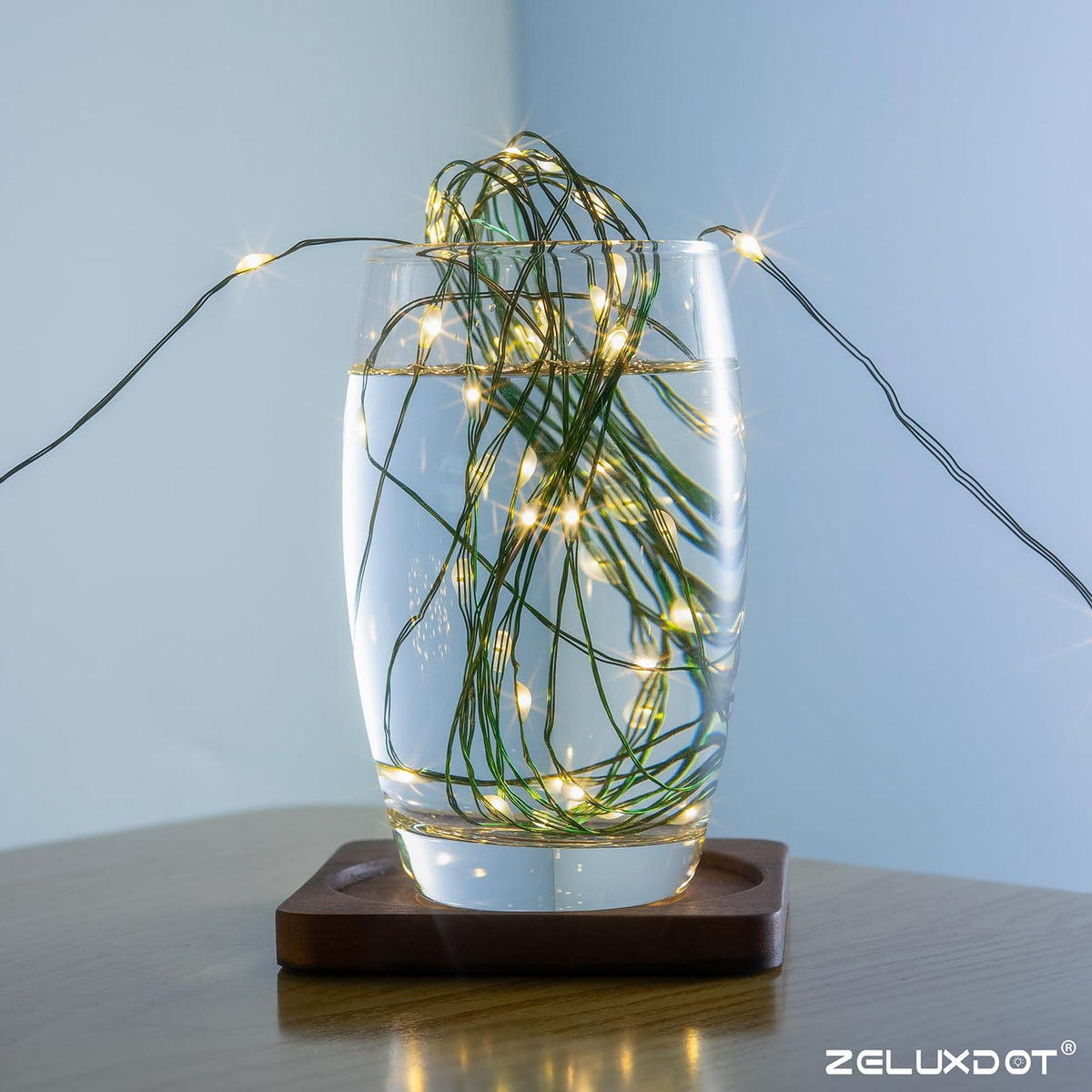 ZELUXDOT Fairy Lights Plug in,400FT 1200LEDs Waterproof Led String Lights,8 Modes Remote Twinkle Light for Outdoor Indoor Christmas Wedding Birthday Garden Party Decorations,Green Wire,Warm White