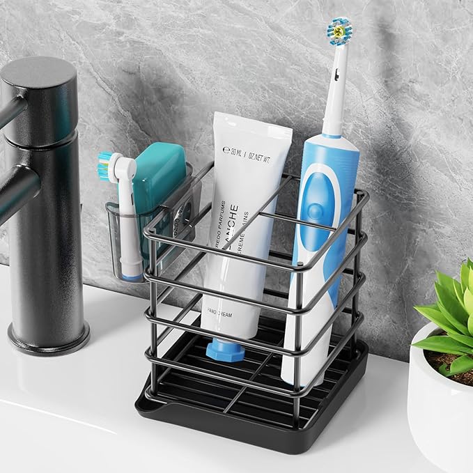 Toothbrush Holders for Bathrooms, Stainless Steel Toothbrush and Toothpaste