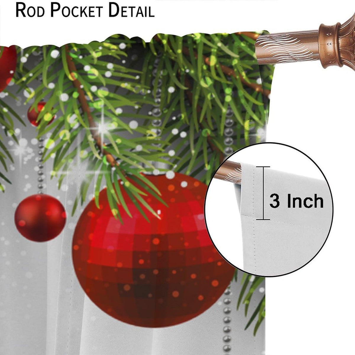 ICMOLYYENLO Winter Snowman & Snowflake Rod Pocket Curtains - Bedroom & Living Room Christmas Decoration - New Year Gift - 42x45 Inch Decor - 2 Piece Set