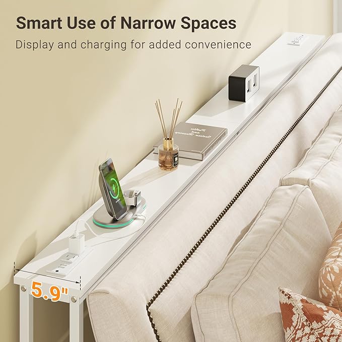 ELYKEN 2 Pack 5.9" Narrow Console Sofa Table